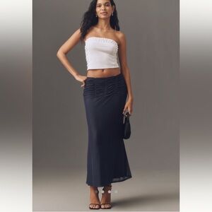 NWT Anthro Maeve ruched maxi skirt